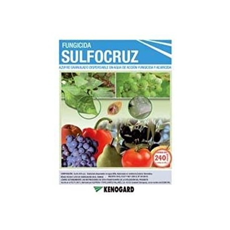 Sulfocruz (50 gr.) Azufre 80% fungicida ecológico y JED